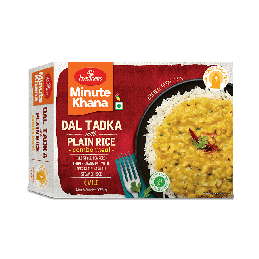 Dal Tadka with Plain Rice